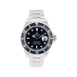 Rolex Submariner 16610 40mm Black Luminous Dial Rotatable Bezel w/ Black Insert